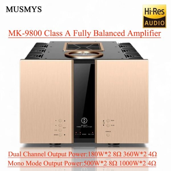 MUSMYS-MK-9800 Pure Class A Fully Balanced Amplifier 180W*2