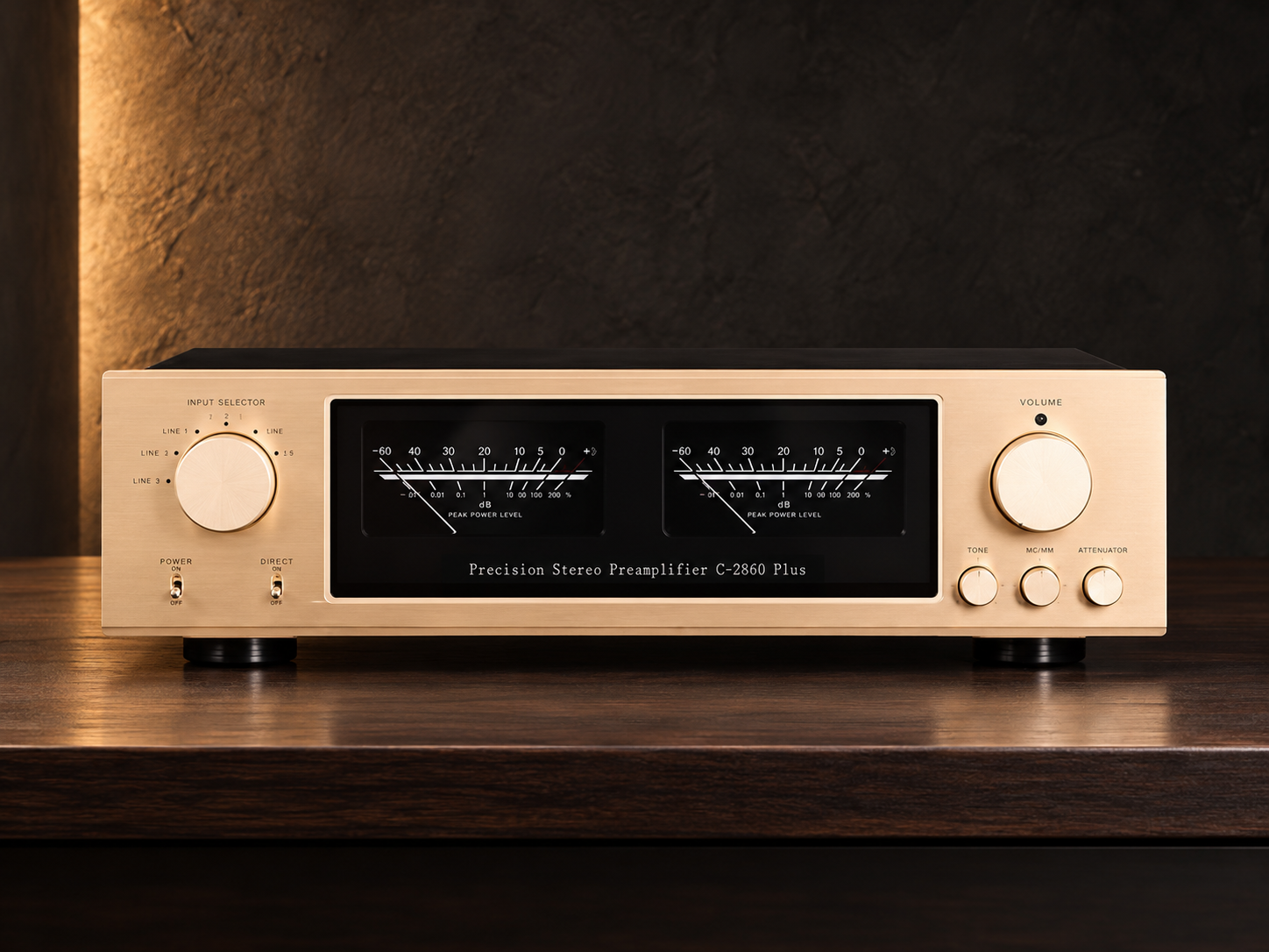 C-2860 Plus preamplifier in a listening room