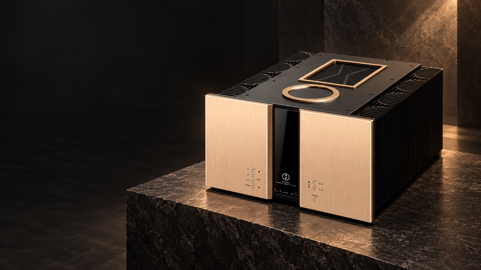 Art-directed visualization of the MUSMYS MK-9800 in a dark stone gallery